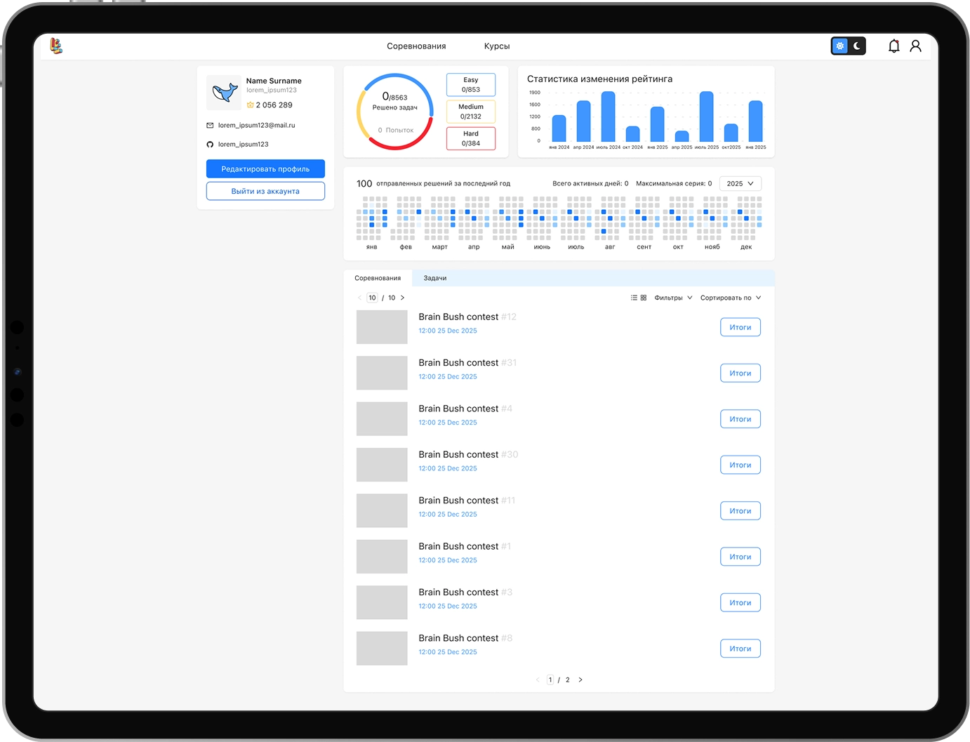 Пример разработанного проекта Ladder Enjoyers (Ладдер Энджоерс) - Brain Bush